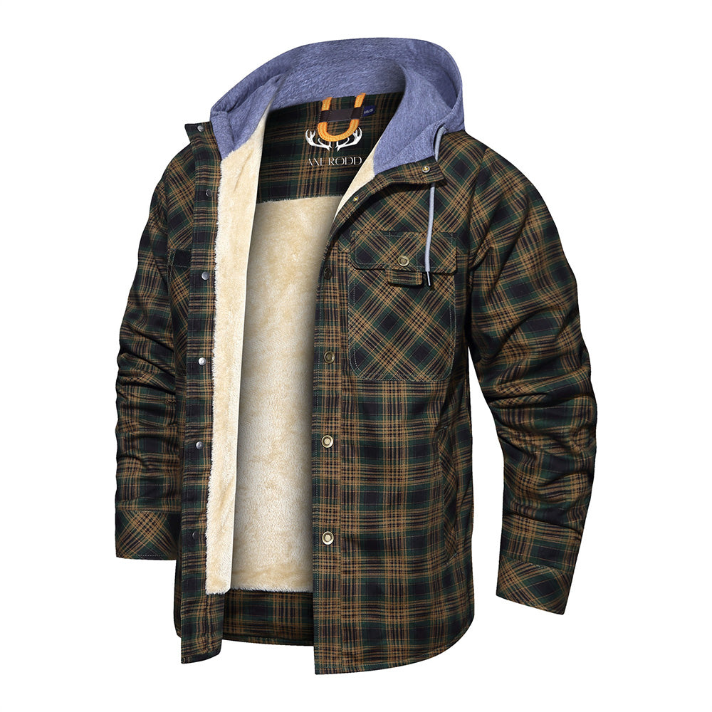 Herren - Holzfäller-Kapuzenpulli - Gemütliches Flanell-Material - Stilvolle Freizeitkleidung für jeden Anlass