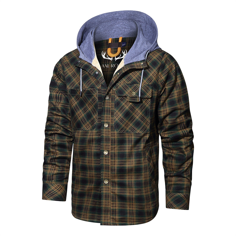 Herren - Holzfäller-Kapuzenpulli - Gemütliches Flanell-Material - Stilvolle Freizeitkleidung für jeden Anlass