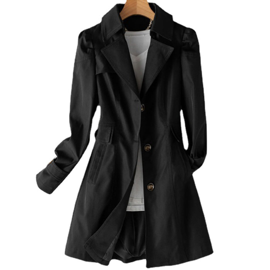 Damen - Langer Trenchcoat - Leichtes Material - Klassischer Stil - Zeitlose Eleganz