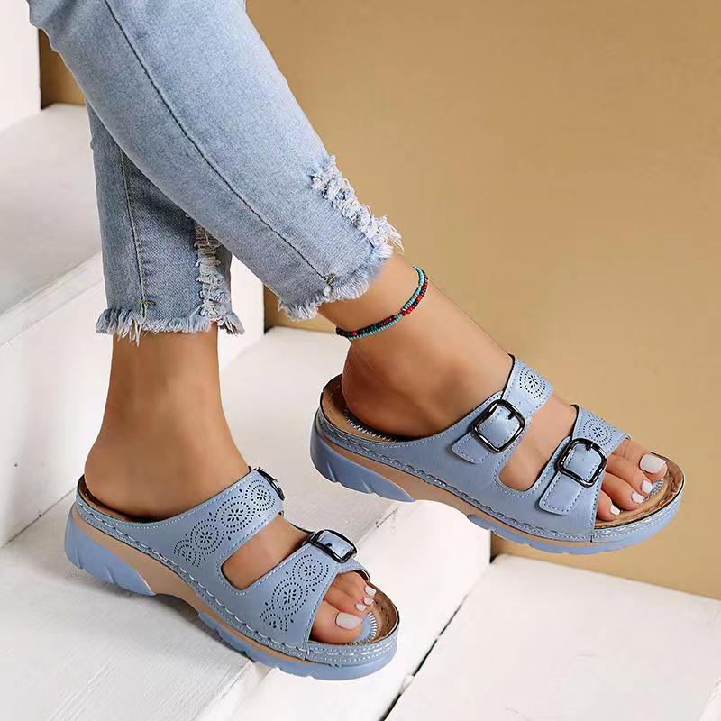 Damen - Modische Sandalen - Verstellbare Riemen - Bequeme und stilvolle Fußbekleidung für jeden Anlass