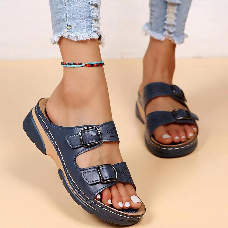 Damen - Modische Sandalen - Verstellbare Riemen - Bequeme und stilvolle Fußbekleidung für jeden Anlass