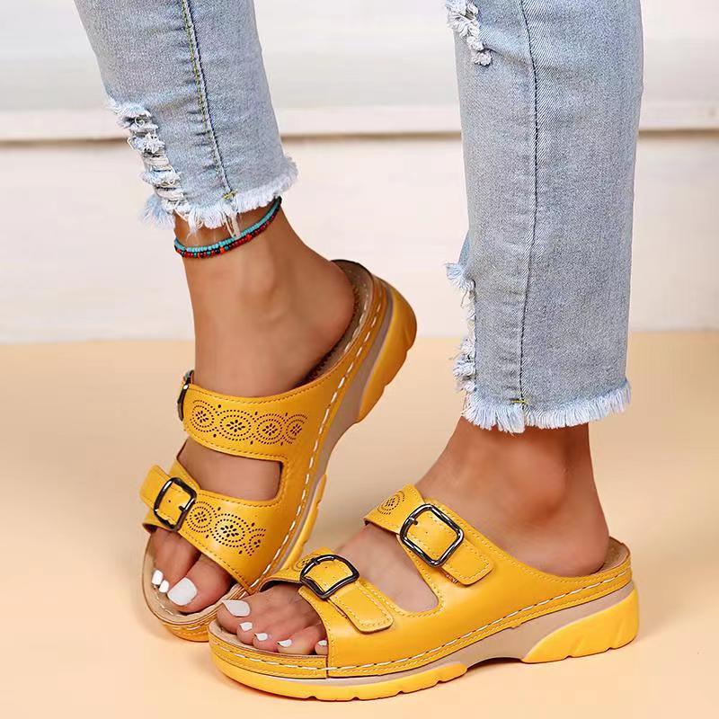 Damen - Modische Sandalen - Verstellbare Riemen - Bequeme und stilvolle Fußbekleidung für jeden Anlass