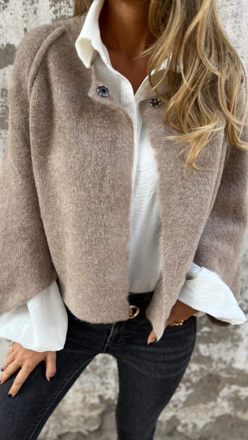 Damen - Modische Übergangsjacke - Rundhalsausschnitt - Warme & stylische Oberbekleidung für jeden Anlass