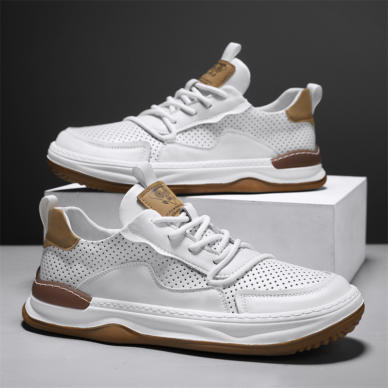 Herren - Sneakers - Leder - modisches Design - Bequeme Freizeitschuhe für jeden Anlass