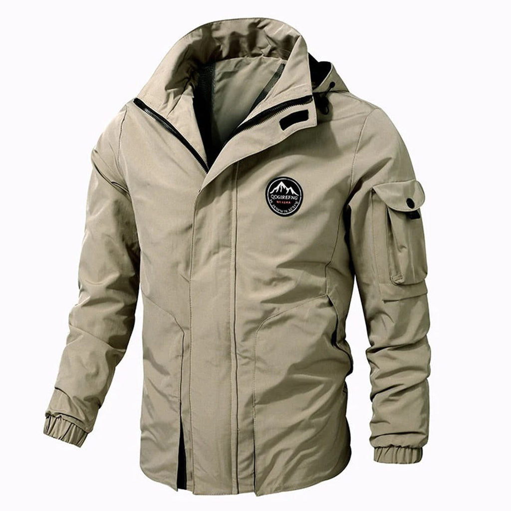 Herren - Windbreaker Jacket - Atmungsaktivem Material - Wasserdicht, mit Kapuze - Taktische Outdoor-Jacke für jedes Wetter
