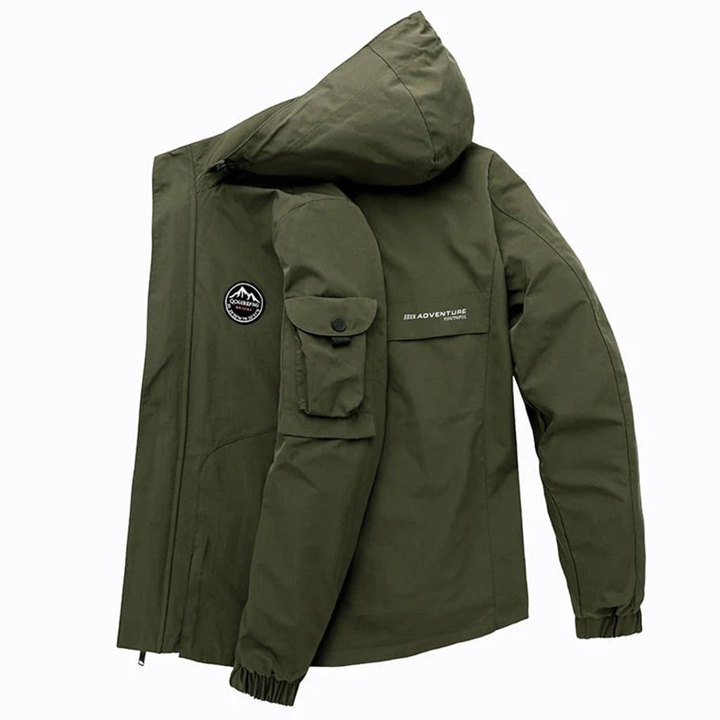 Herren - Windbreaker Jacket - Atmungsaktivem Material - Wasserdicht, mit Kapuze - Taktische Outdoor-Jacke für jedes Wetter