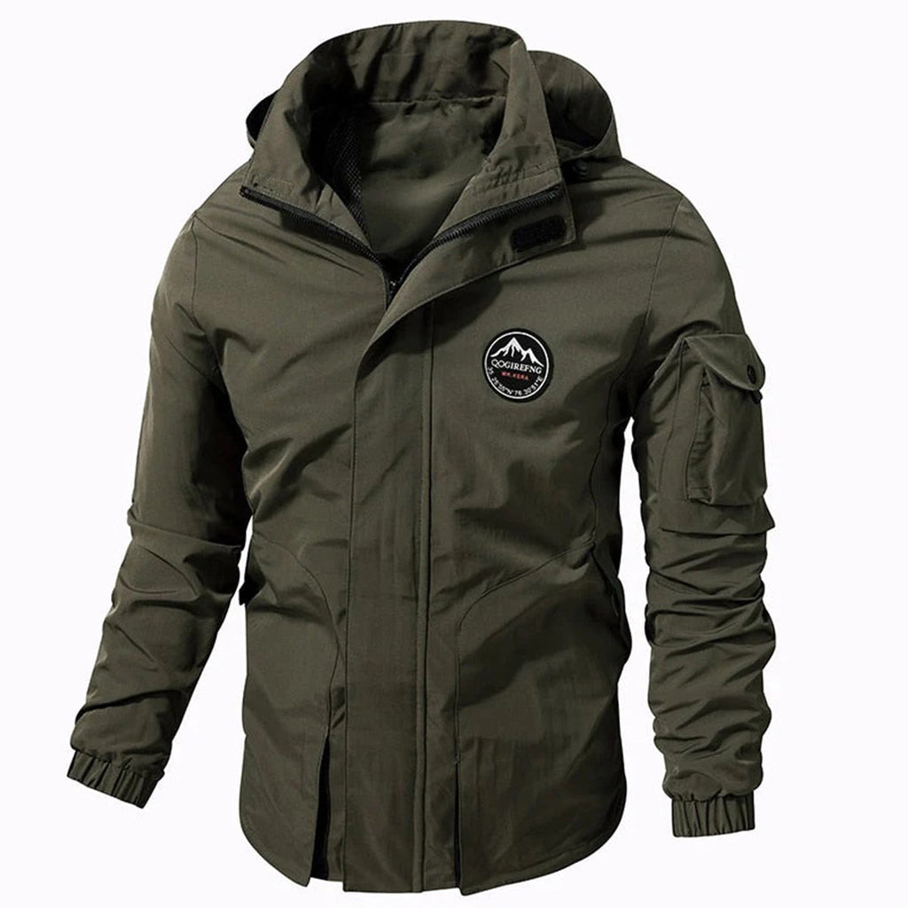 Herren - Windbreaker Jacket - Atmungsaktivem Material - Wasserdicht, mit Kapuze - Taktische Outdoor-Jacke für jedes Wetter