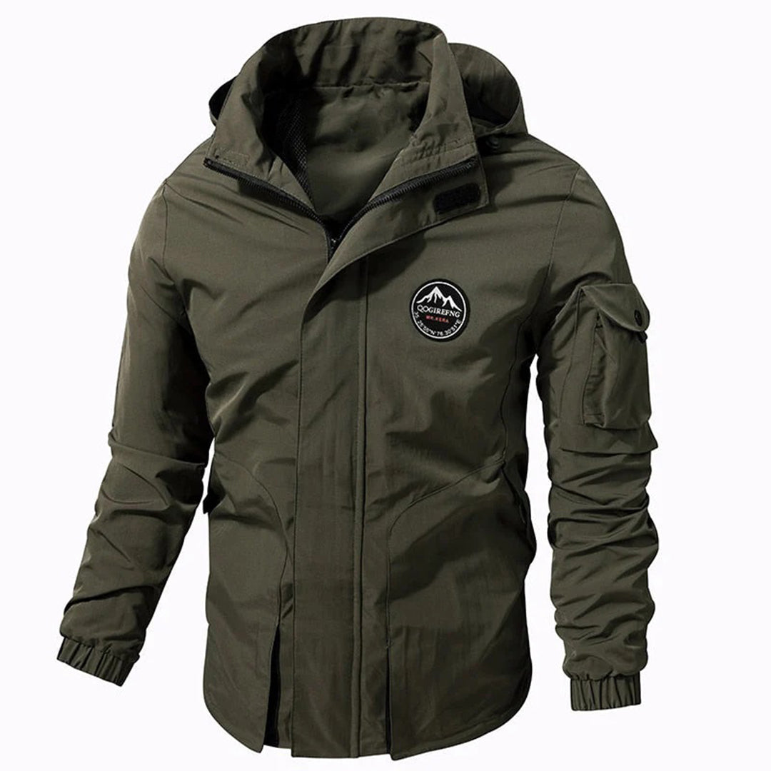 Herren - Windbreaker Jacket - Atmungsaktivem Material - Wasserdicht, mit Kapuze - Taktische Outdoor-Jacke für jedes Wetter