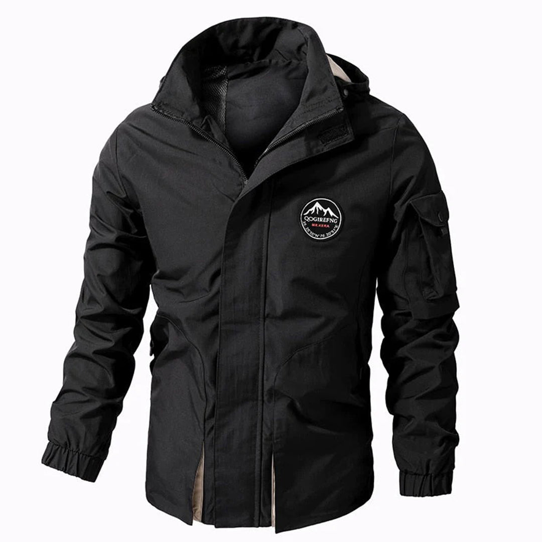 Herren - Windbreaker Jacket - Atmungsaktivem Material - Wasserdicht, mit Kapuze - Taktische Outdoor-Jacke für jedes Wetter