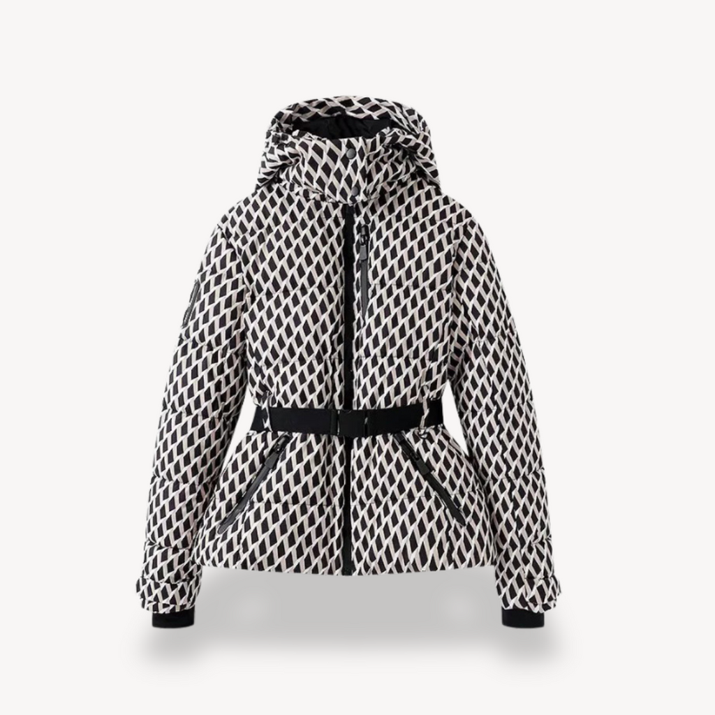 Damen - Pufferjacke mit Gürtel - Polyester - Kapuze - Vielseitige Oberbekleidung für jeden Anlass