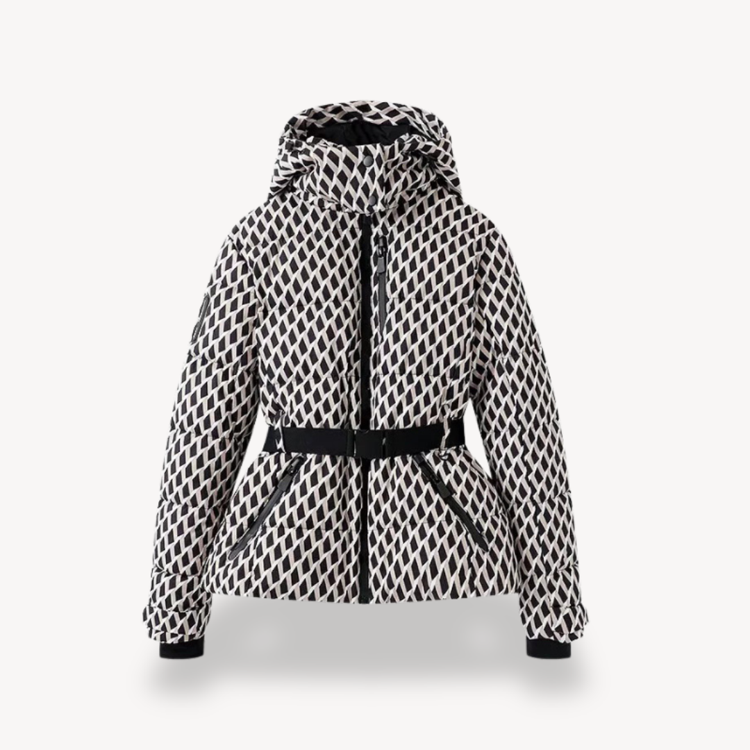 Damen - Pufferjacke mit Gürtel - Polyester - Kapuze - Vielseitige Oberbekleidung für jeden Anlass