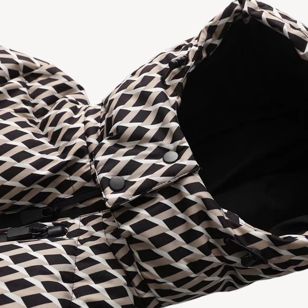 Damen - Pufferjacke mit Gürtel - Polyester - Kapuze - Vielseitige Oberbekleidung für jeden Anlass