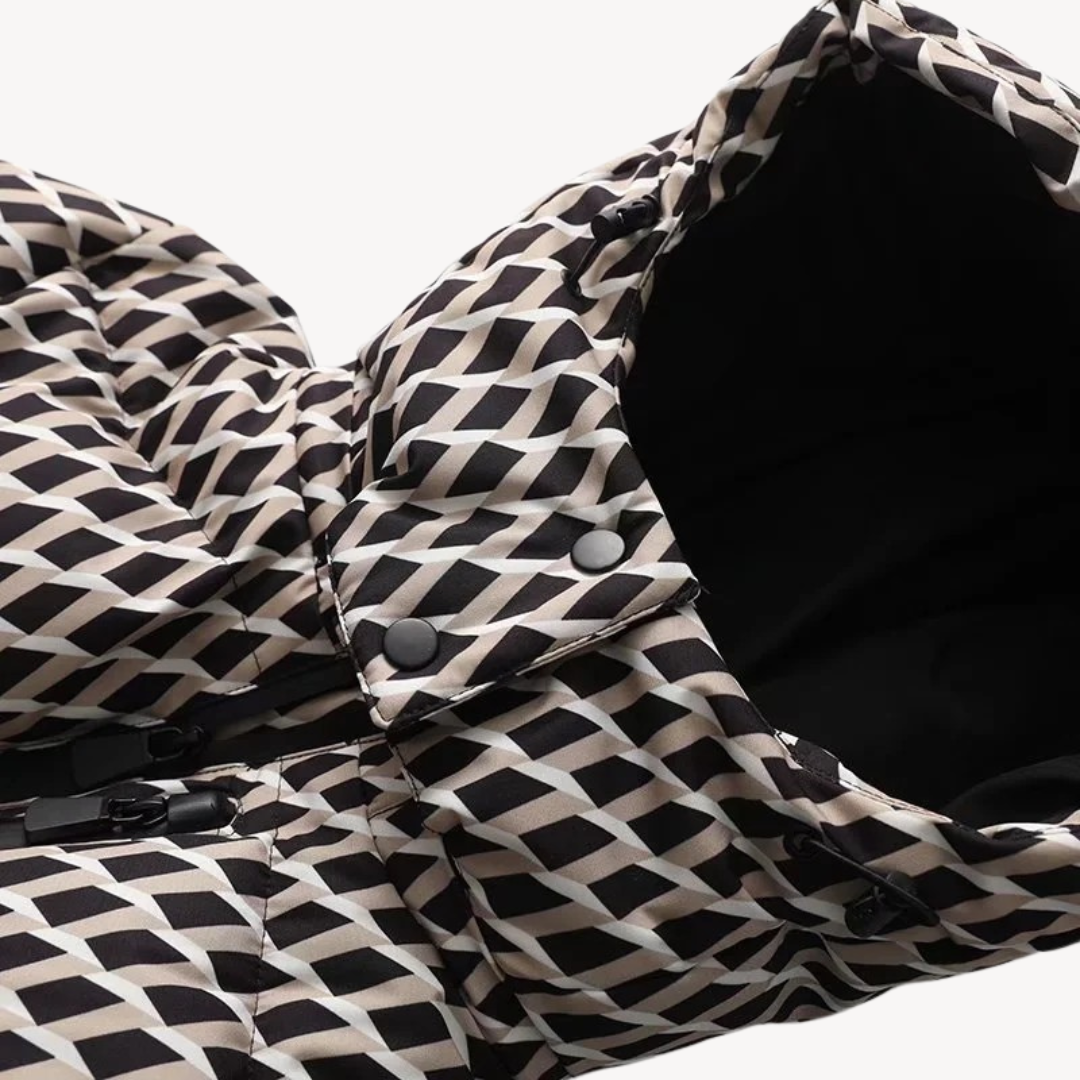 Damen - Pufferjacke mit Gürtel - Polyester - Kapuze - Vielseitige Oberbekleidung für jeden Anlass