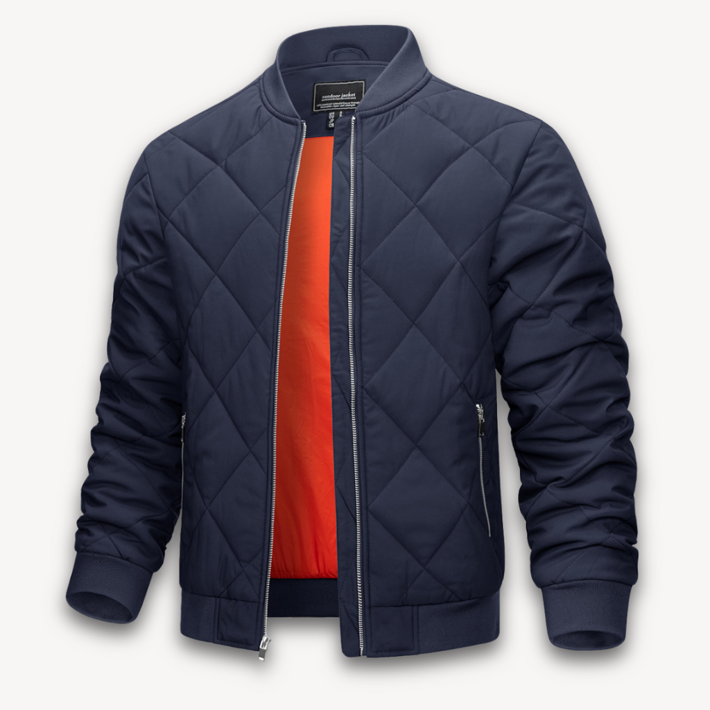 Herren - Leichte gesteppte Bomberjacke - Polyester - Oberbekleidung für lässigen Komfort
