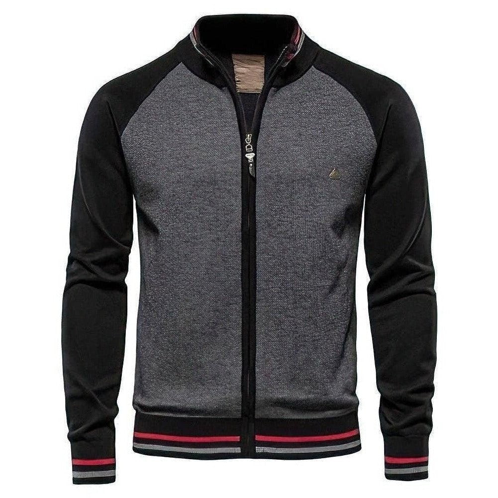 Herren - Gestreifte Strickjacke - Gemütliches Material - Modisches Layering Essential für jeden Anlass