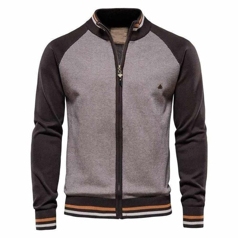 Herren - Gestreifte Strickjacke - Gemütliches Material - Modisches Layering Essential für jeden Anlass