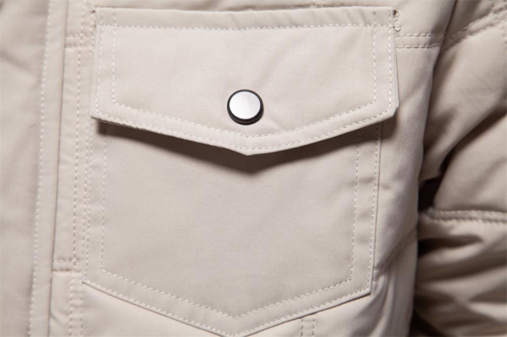Herren - Stehkragen Jacke - Fleece Gefütterte - Warme und stylische Oberbekleidung für jede Gelegenheit