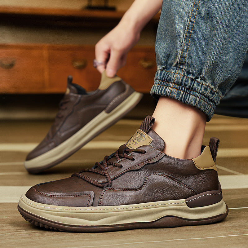 Herren - Turnschuhe - Leder - Low-Top - Stilvolle Freizeitschuhe für jeden Anlass