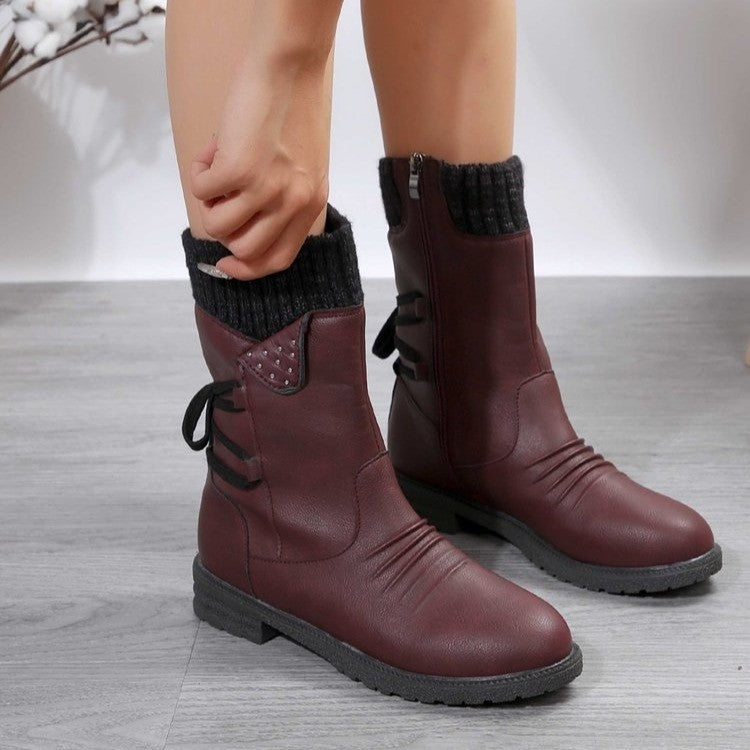 Andy™ | Warme mittelhohe Damen-Winterstiefel mit Wolle