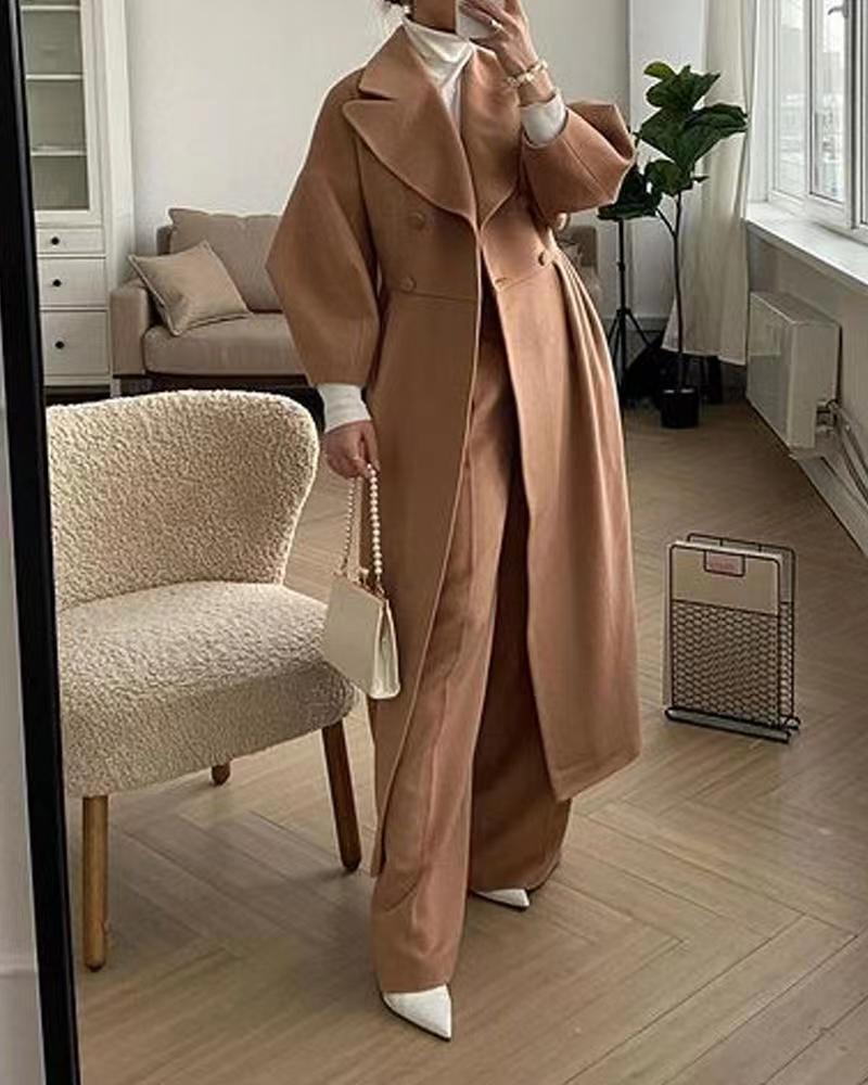 Damen - Eleganter Trenchcoat - Langer Schnitt - Stilvollem Reverskragen - Ideal für jede Jahreszeit
