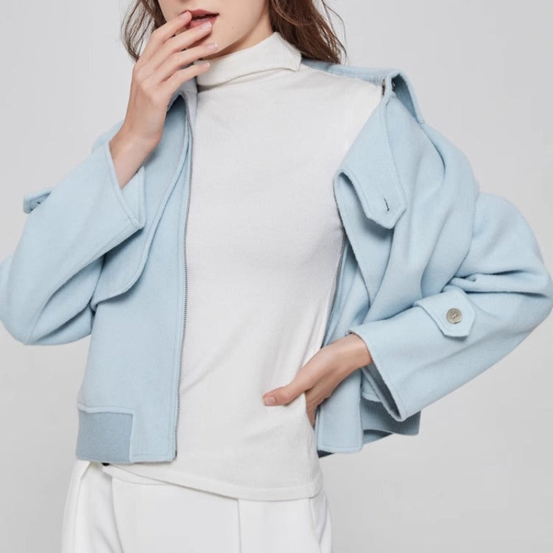 Damen - Stilvolle jacke - Woll - Hohe Wärme & zeitlose Eleganz - Ideal für jede Gelegenheit