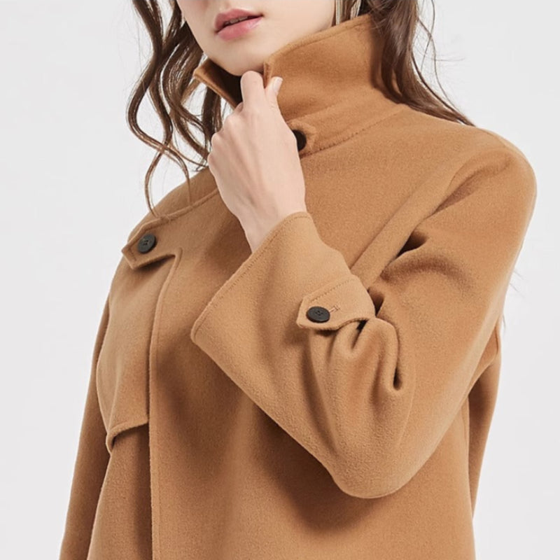 Damen - Stilvolle jacke - Woll - Hohe Wärme & zeitlose Eleganz - Ideal für jede Gelegenheit