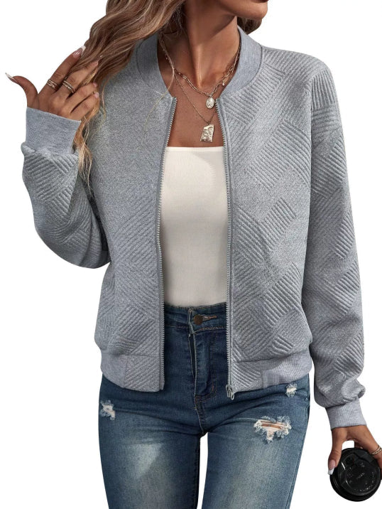 Damen - Minimalistische Übergangsjacke - Vielseitiger Komfort - Lässiger Stil - Perfekt für jede Jahreszeit