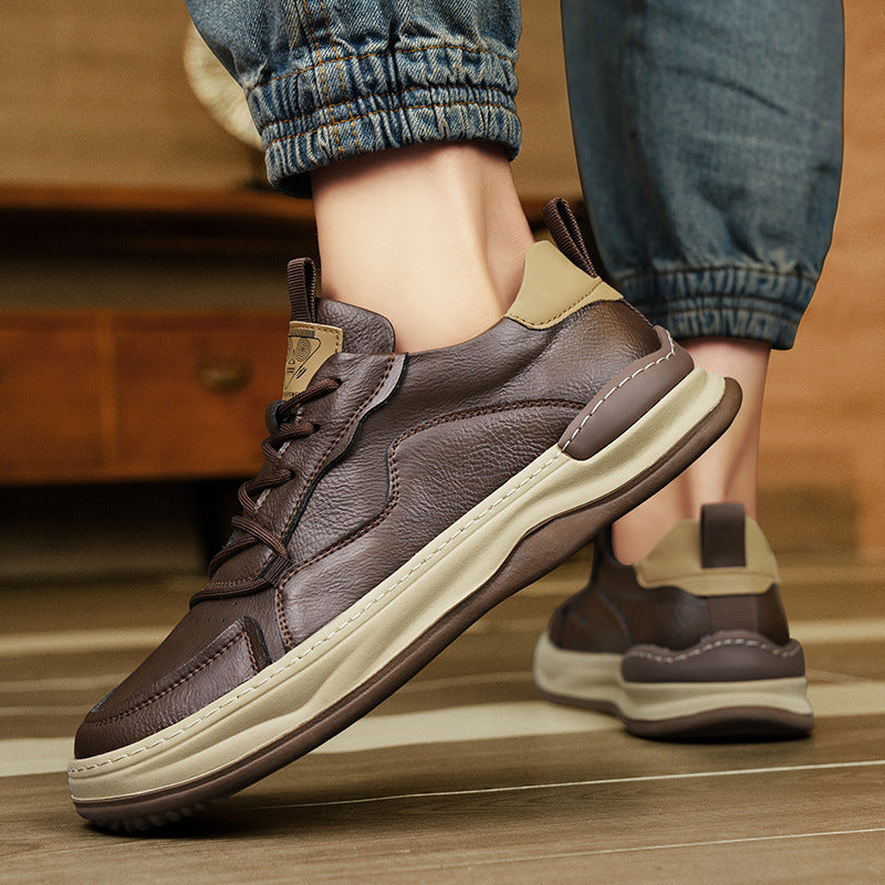 Herren - Turnschuhe - Leder - Low-Top - Stilvolle Freizeitschuhe für jeden Anlass