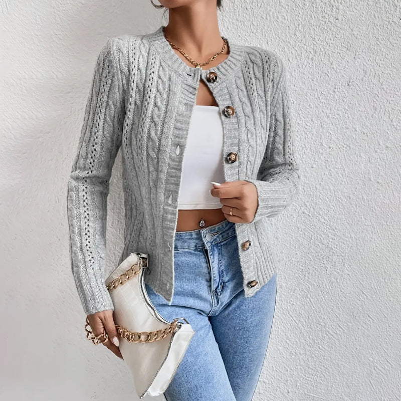 Damen - Trendiger Cardigan - Langarm mit Knopfleiste - Stilvolles Layering für jeden Anlass