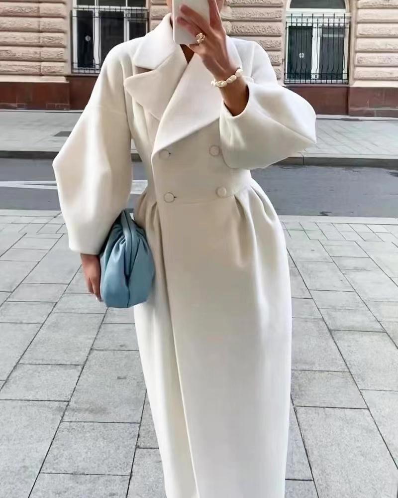 Damen - Eleganter Trenchcoat - Langer Schnitt - Stilvollem Reverskragen - Ideal für jede Jahreszeit