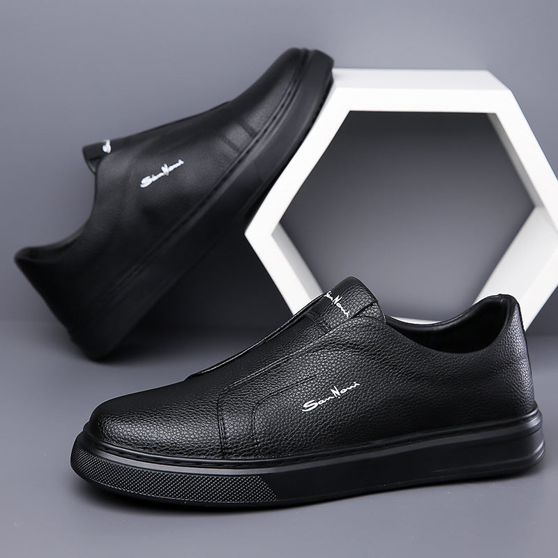 Herren - Slip-On Sneakers - Leder - Lässige Canvas-Schuhe für Komfort und Stil - Perfekte Freizeitschuhe