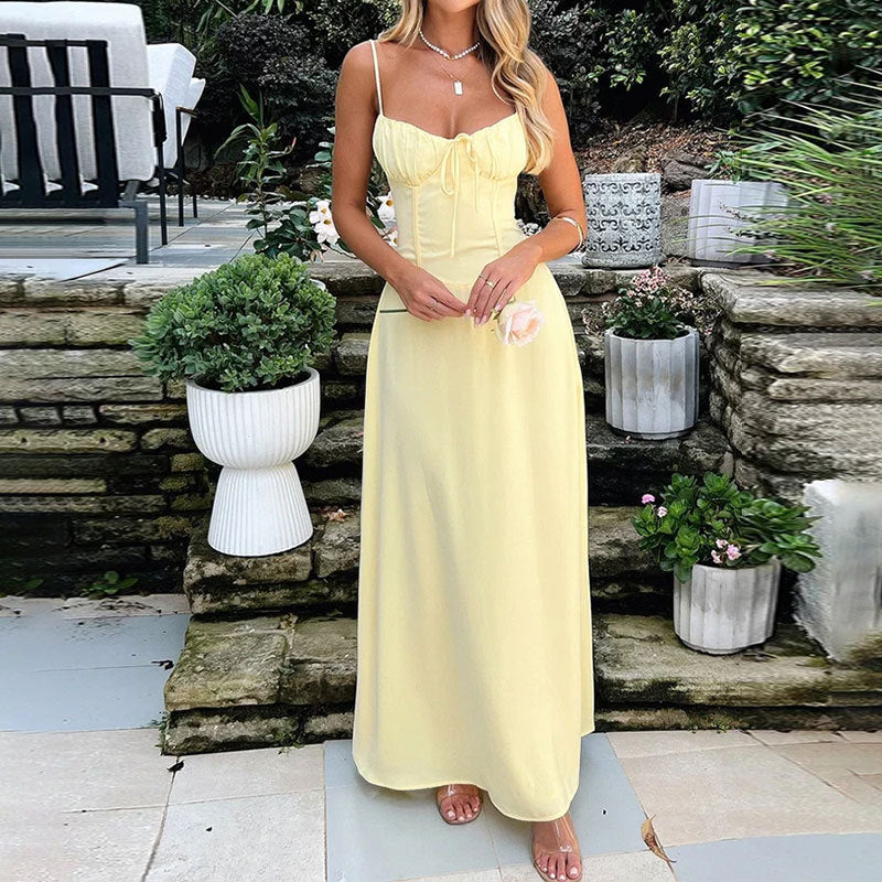 Damen - Elegantes A-Linien Kleid - Knotendetail - Perfekt für besondere Anlässe