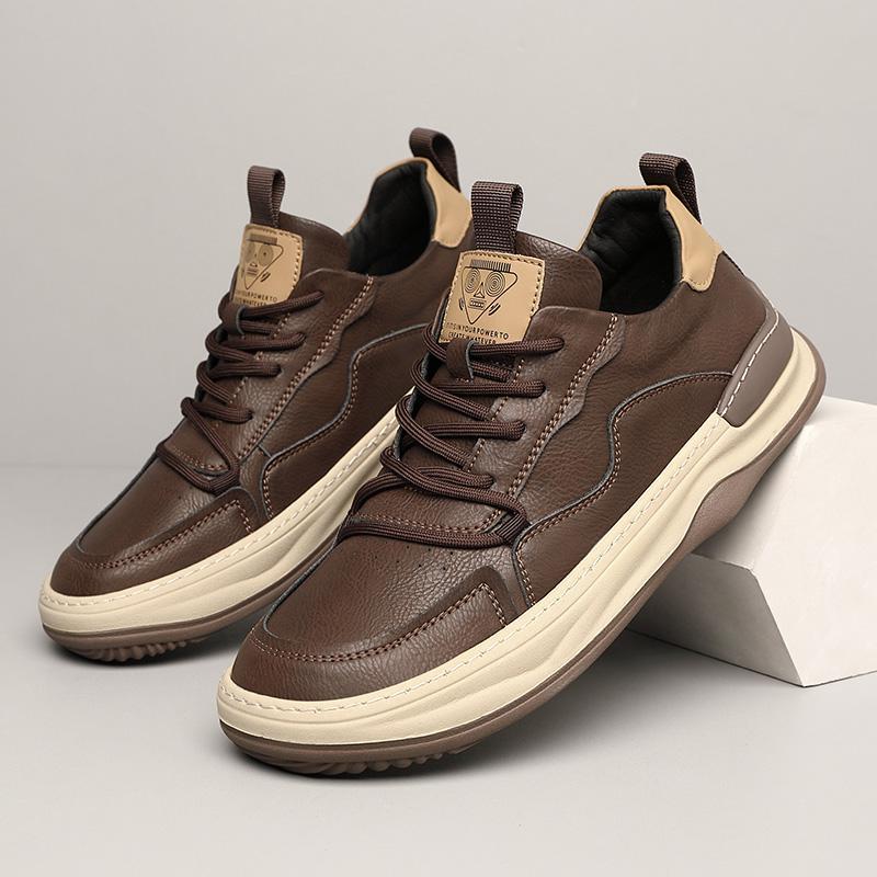 Herren - Turnschuhe - Leder - Low-Top - Stilvolle Freizeitschuhe für jeden Anlass
