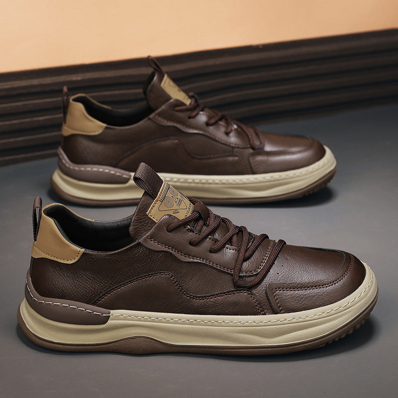 Herren - Turnschuhe - Leder - Low-Top - Stilvolle Freizeitschuhe für jeden Anlass