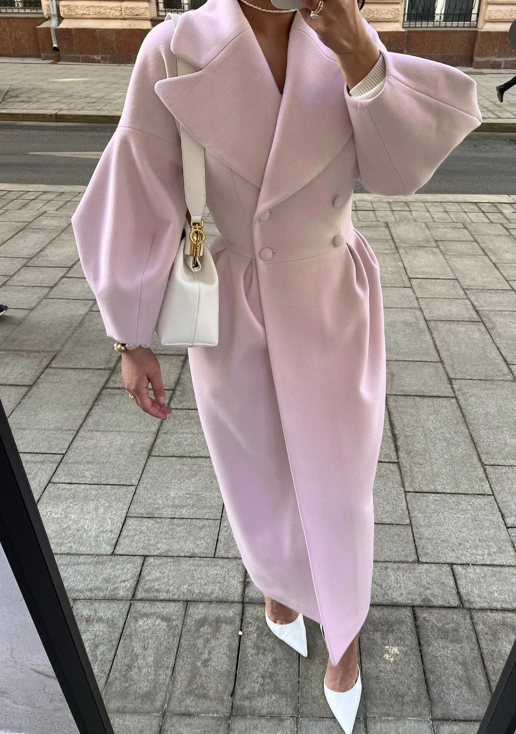 Damen - Eleganter Trenchcoat - Langer Schnitt - Stilvollem Reverskragen - Ideal für jede Jahreszeit