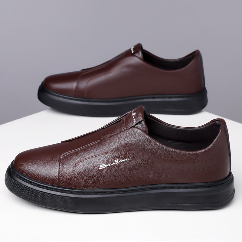 Herren - Slip-On Sneakers - Leder - Lässige Canvas-Schuhe für Komfort und Stil - Perfekte Freizeitschuhe
