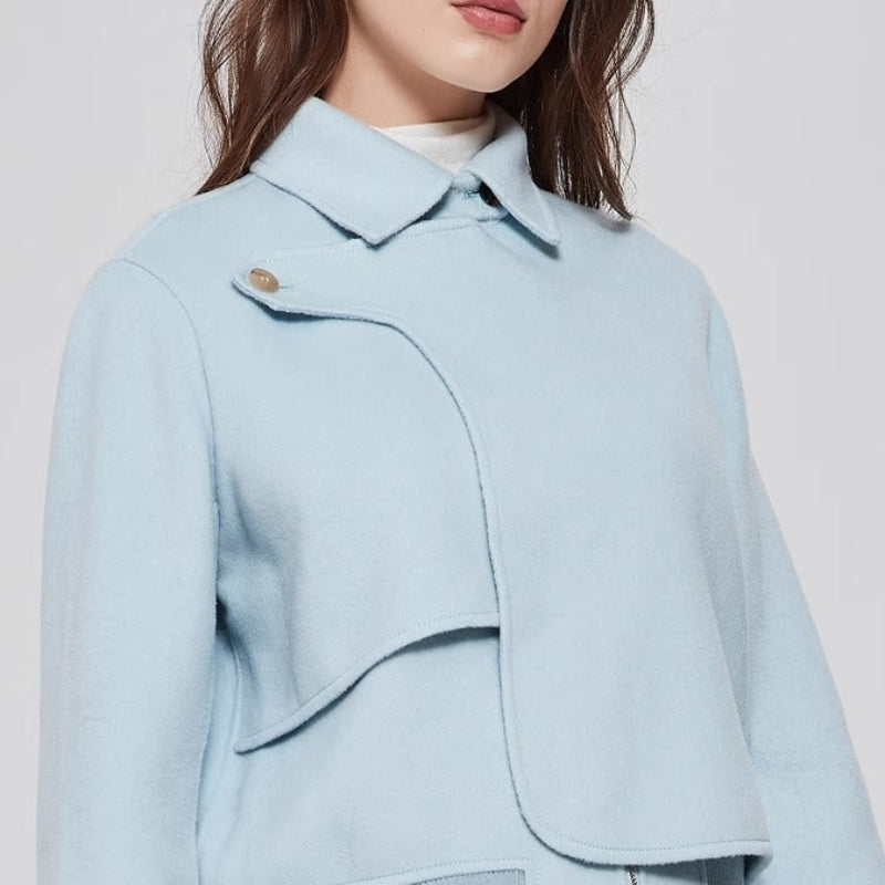 Damen - Stilvolle jacke - Woll - Hohe Wärme & zeitlose Eleganz - Ideal für jede Gelegenheit