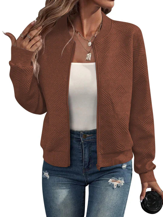 Damen - Minimalistische Übergangsjacke - Vielseitiger Komfort - Lässiger Stil - Perfekt für jede Jahreszeit