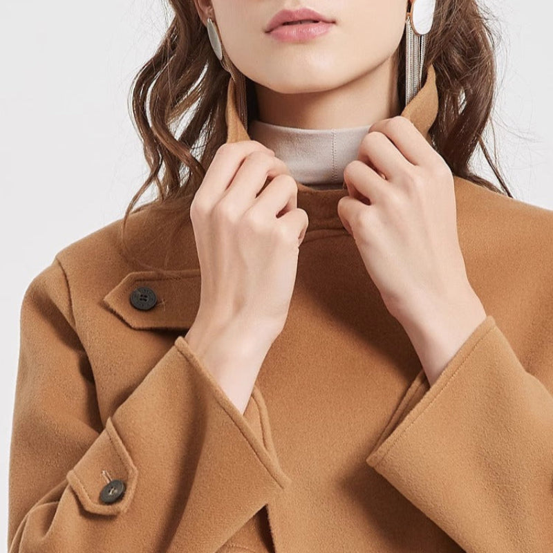 Damen - Stilvolle jacke - Woll - Hohe Wärme & zeitlose Eleganz - Ideal für jede Gelegenheit
