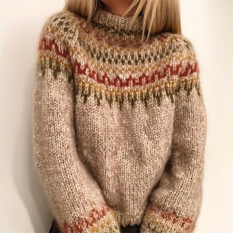 Damen - Skandinavischer Pullover - Isolierendem Material - Warmes Strickdesign für ultimativen Komfort - Gemütlicher Stil