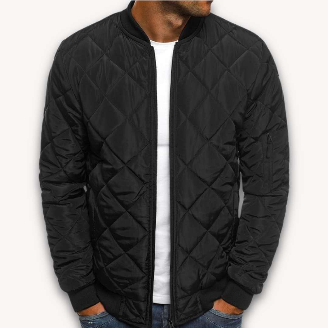 Herren - Leichte gesteppte Bomberjacke - Polyester - Oberbekleidung für lässigen Komfort