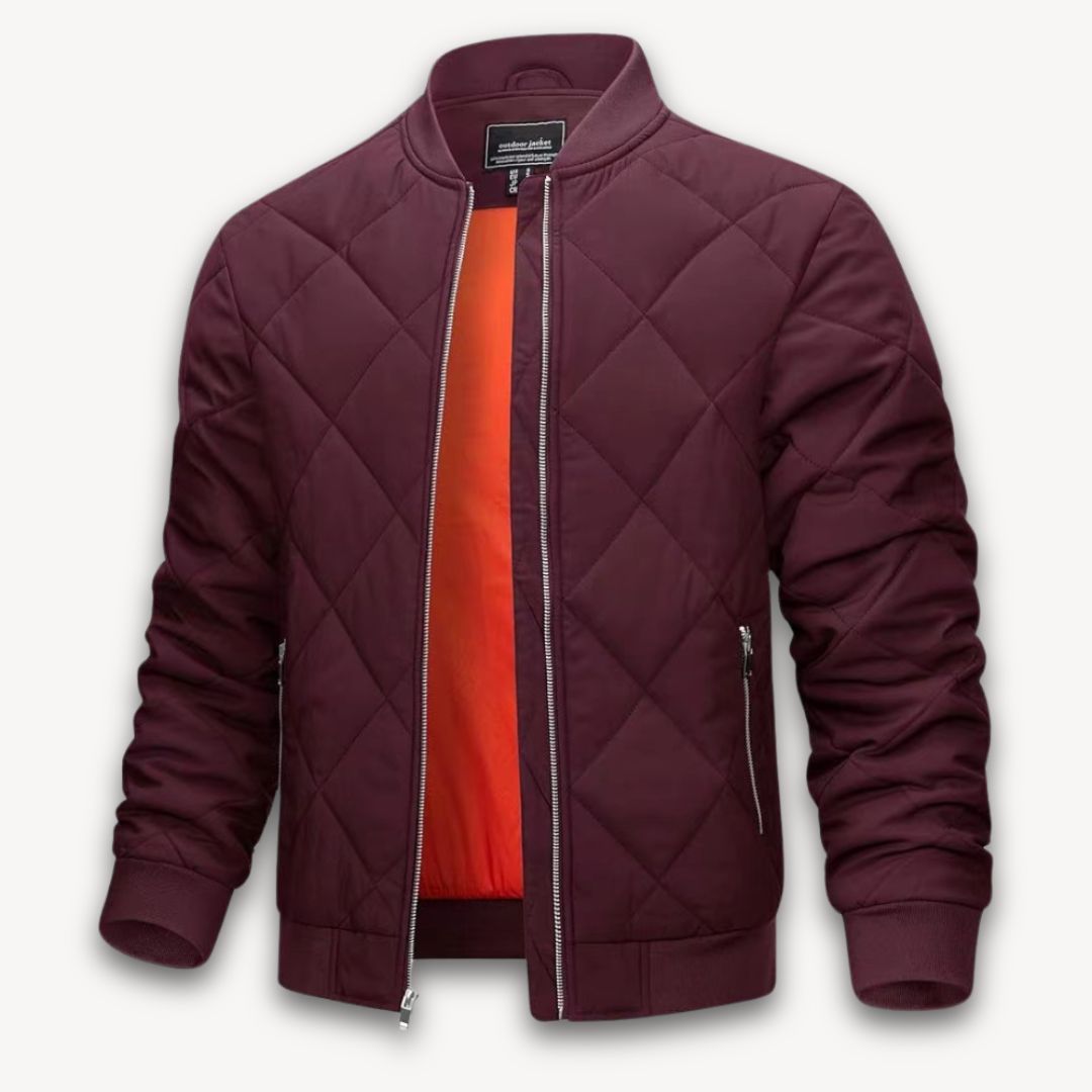 Herren - Leichte gesteppte Bomberjacke - Polyester - Oberbekleidung für lässigen Komfort