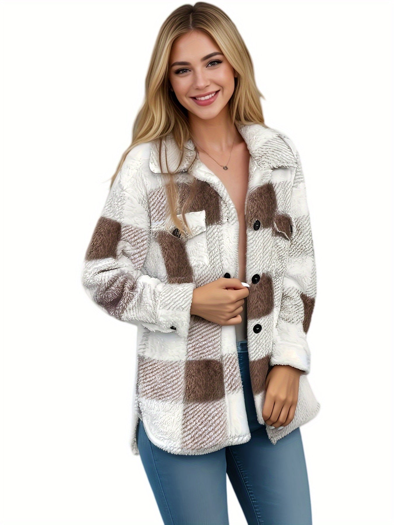 Damen - Jacke - Plüsch Fleece - Weich und Flexibel - Kuscheliger Komfort für den ganzen Tag