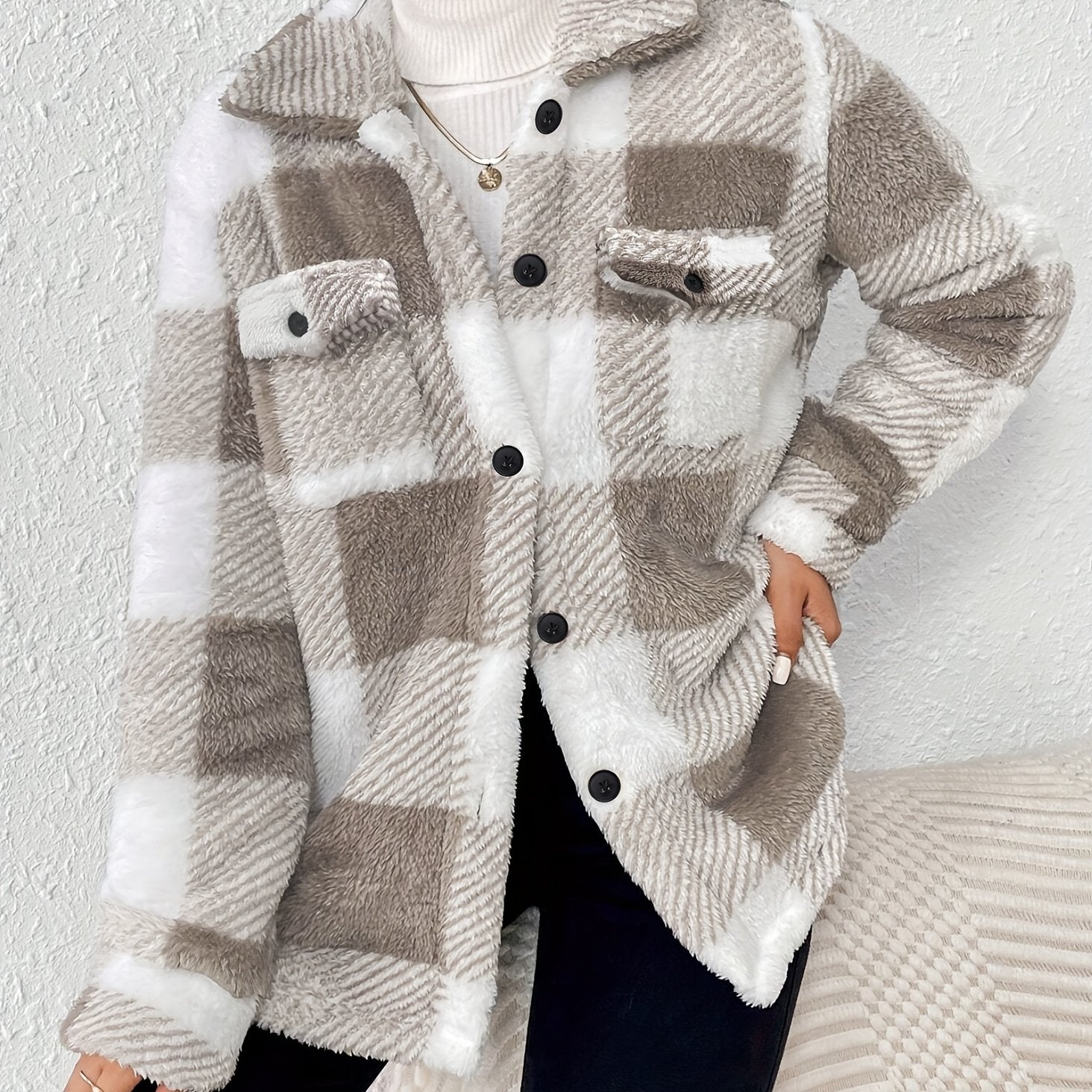 Damen - Jacke - Plüsch Fleece - Weich und Flexibel - Kuscheliger Komfort für den ganzen Tag