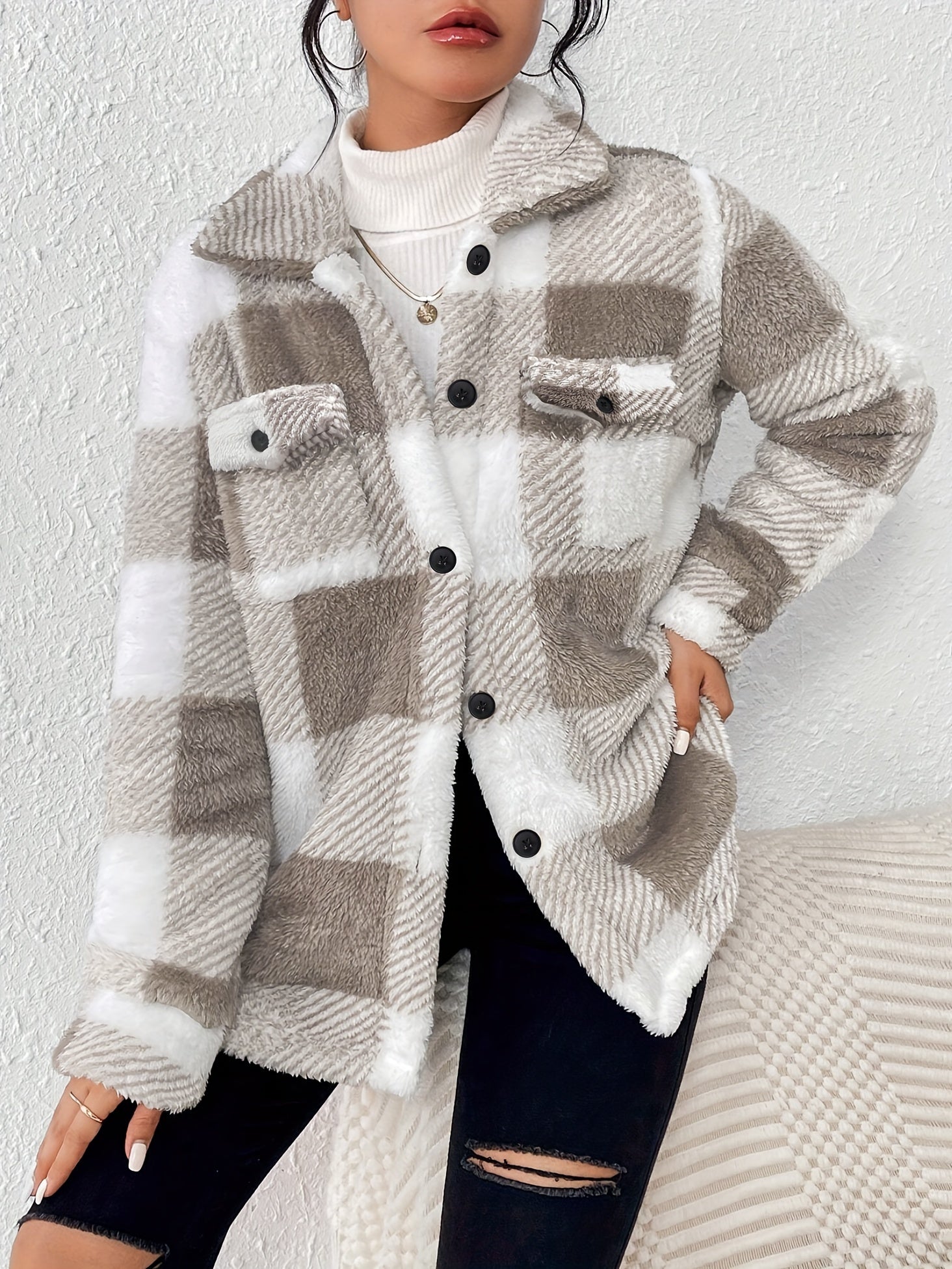 Damen - Jacke - Plüsch Fleece - Weich und Flexibel - Kuscheliger Komfort für den ganzen Tag