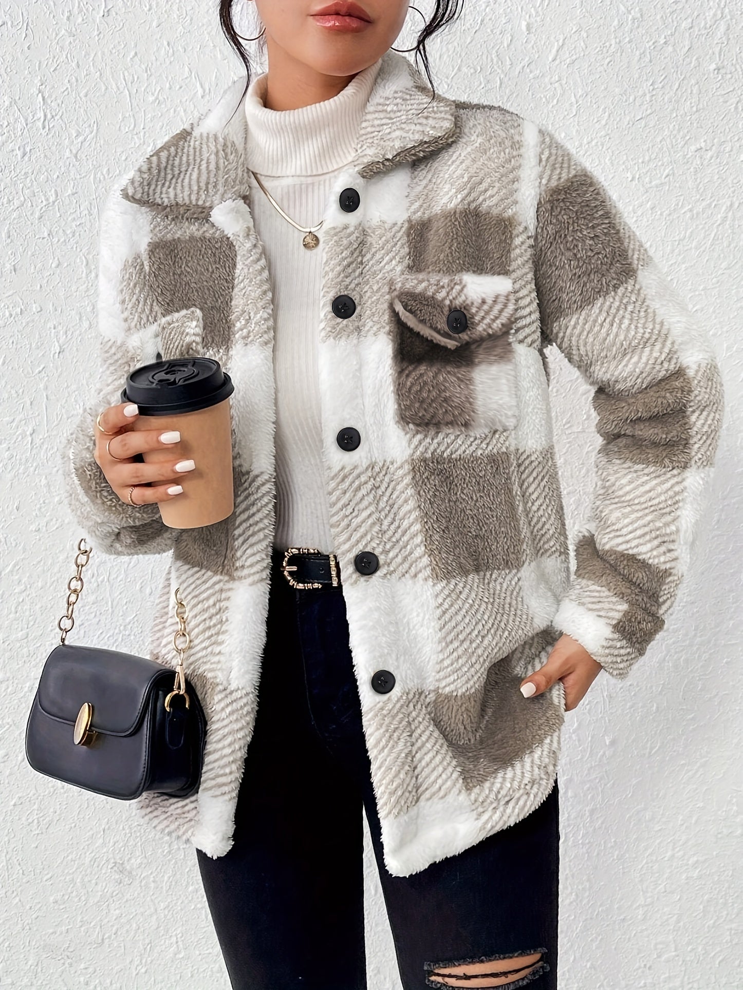 Damen - Jacke - Plüsch Fleece - Weich und Flexibel - Kuscheliger Komfort für den ganzen Tag