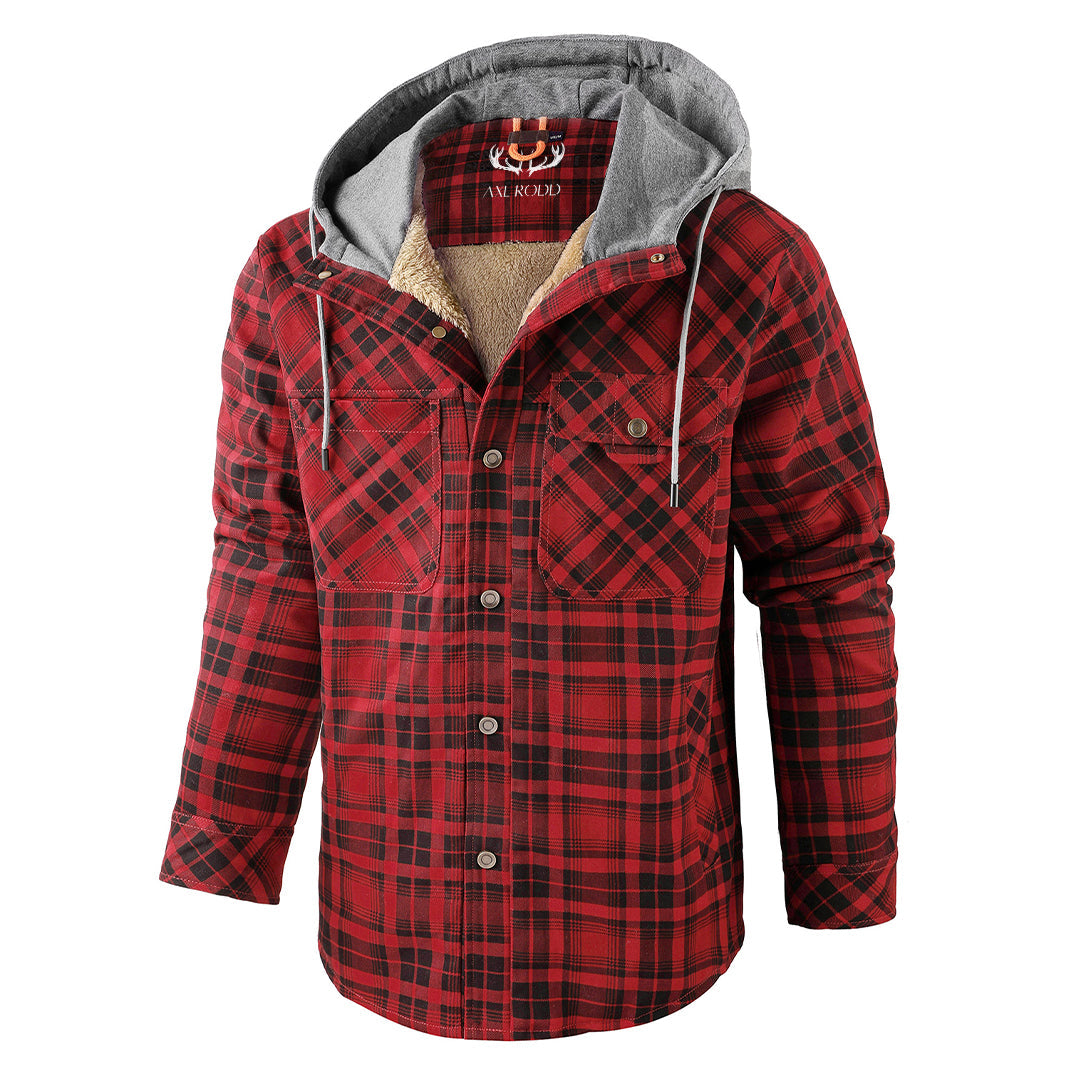 Herren - Holzfäller-Kapuzenpulli - Gemütliches Flanell-Material - Stilvolle Freizeitkleidung für jeden Anlass