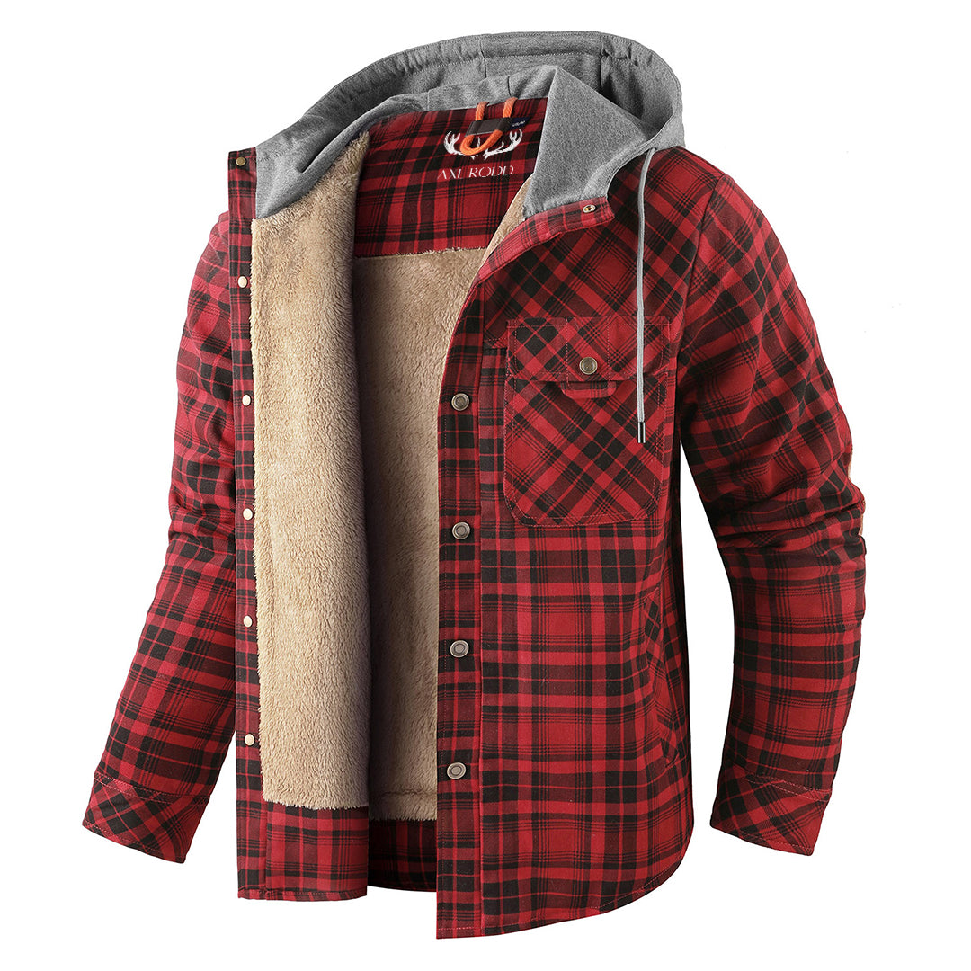 Herren - Holzfäller-Kapuzenpulli - Gemütliches Flanell-Material - Stilvolle Freizeitkleidung für jeden Anlass