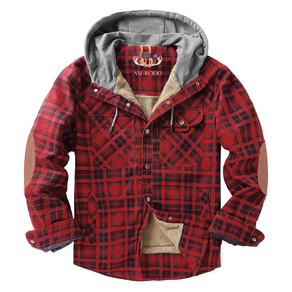 Herren - Holzfäller-Kapuzenpulli - Gemütliches Flanell-Material - Stilvolle Freizeitkleidung für jeden Anlass