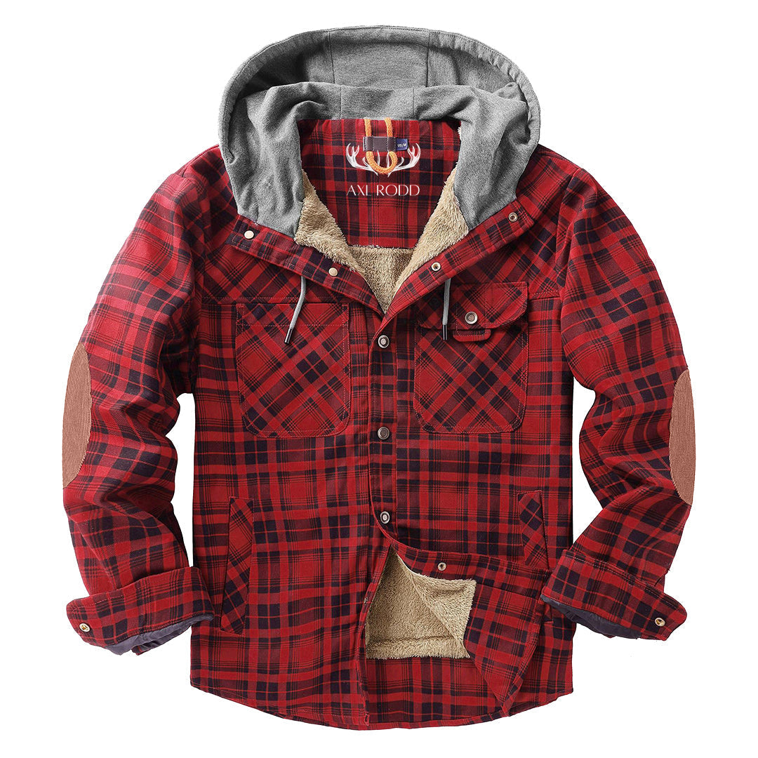 Herren - Holzfäller-Kapuzenpulli - Gemütliches Flanell-Material - Stilvolle Freizeitkleidung für jeden Anlass